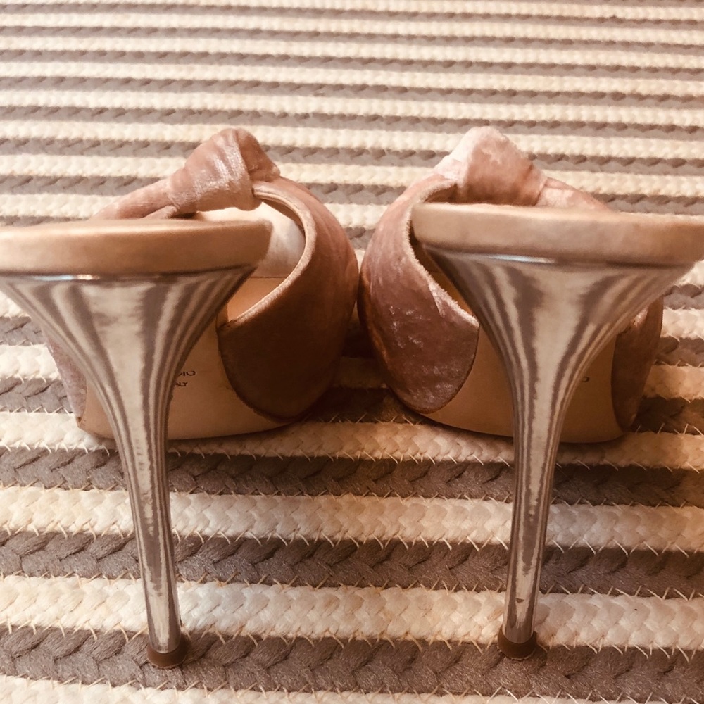 Giuseppe Zanotti Light Pink Velvet Heels Size 37.5 - Picture 11 of 12